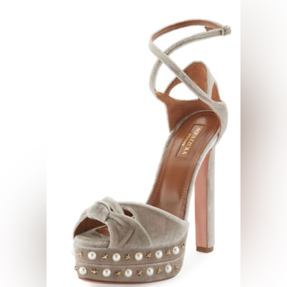 Aquazzura velvet high heels